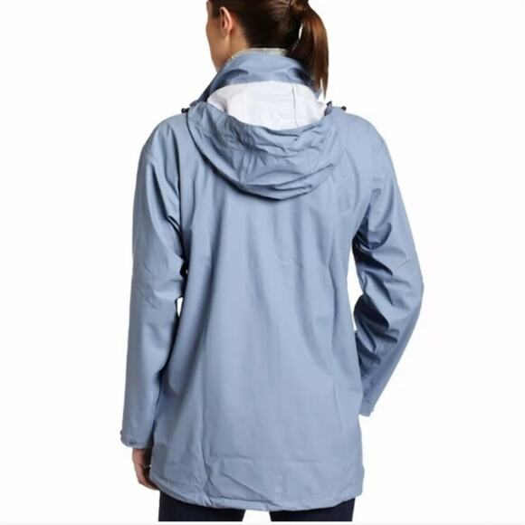 Helly Hansen Cornflower Hide-a-Hood Full Zip Pocketed Rain Jacket L - Picture 12 of 16